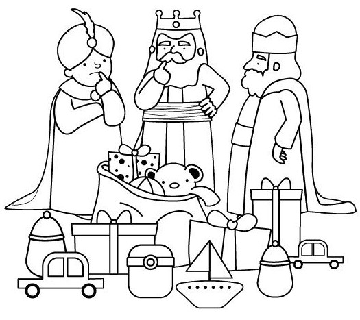 Dibujo de Reyes Magos para Imprimir