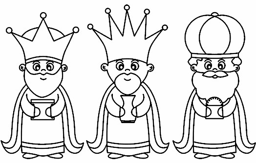 Dibujo de Reyes Magos para Imprimir