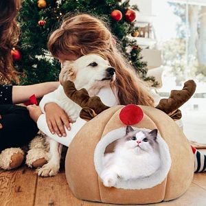 Lee más sobre el artículo Camas Navideñas para Perros y Gatos