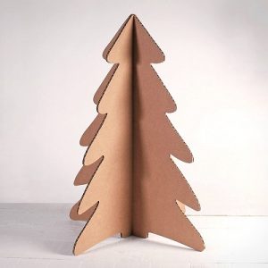 DIY Árbol de Navidad de Cartón