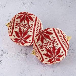 Bolas de Navidad de lana DIY