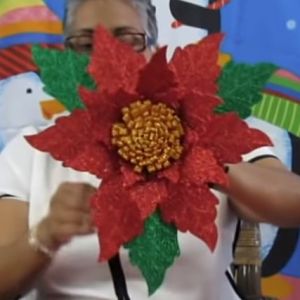 como hacer flores de pascua de foami