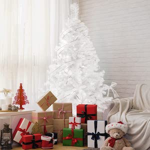 Decoración Navidad de árbol blanco