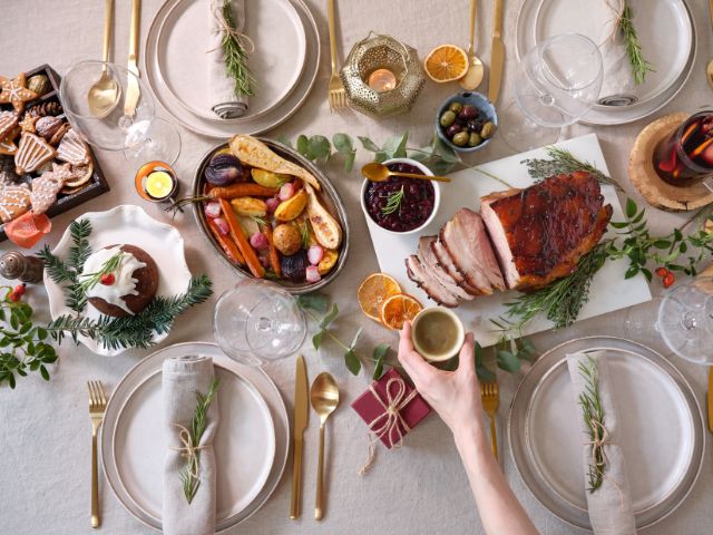 Cómo servir la mesa en Navidad